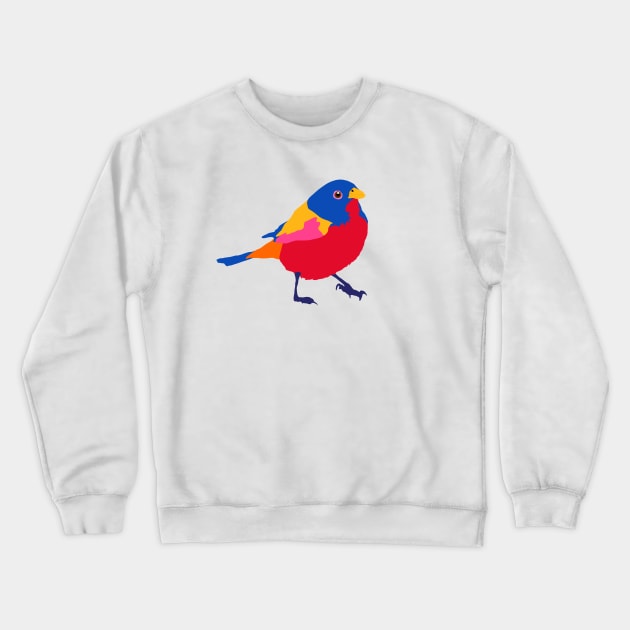 PAINTED BUNTING BIRD Crewneck Sweatshirt by VegShop